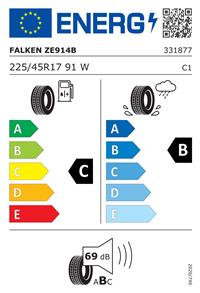 Efficiency label - FALKEN ZE914B, ZIEX ZE914B 225/45R17